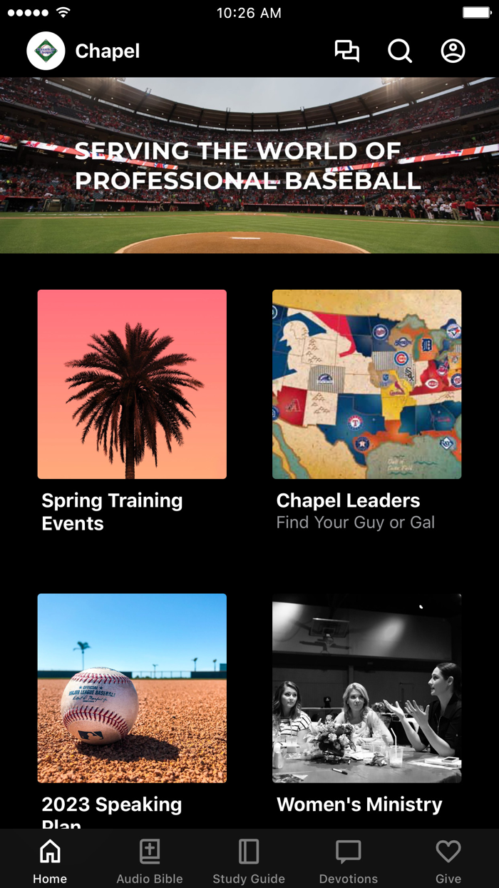 Baseball Chapel App