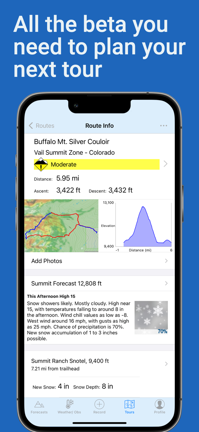 Backcountry Ski - Beta App