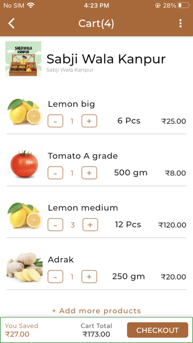Sabji Wala Kanpur: Online Screenshot