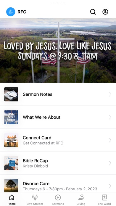 Restoration Fellowship Church Screenshot