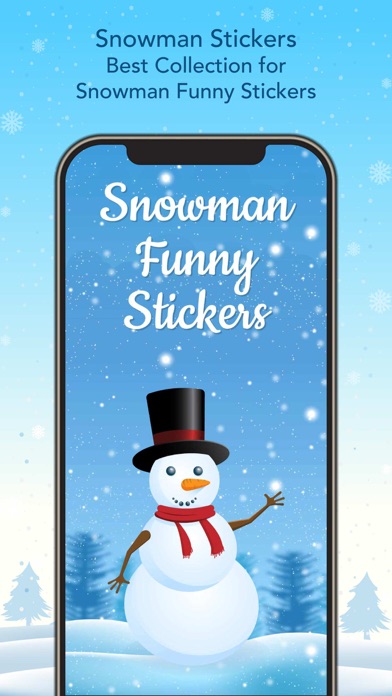 Funny Snowman Stickers. Screenshot