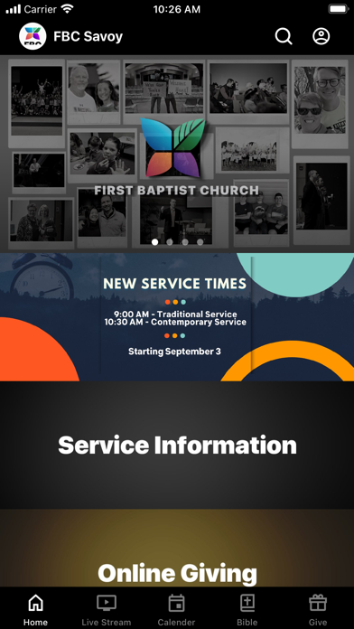 First Baptist Church Savoy Screenshot