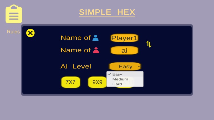 Simple Hex Board game with AI screenshot-3