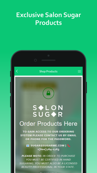 Salon Sugar Products Screenshot