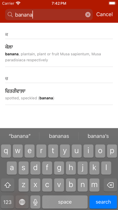 Punjabi Dictionary Screenshot
