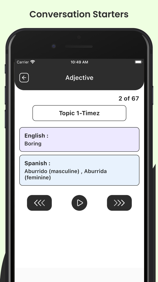 #4. Spanish Learn for beginners (iOS) Podle: Kantaben Gorasiya