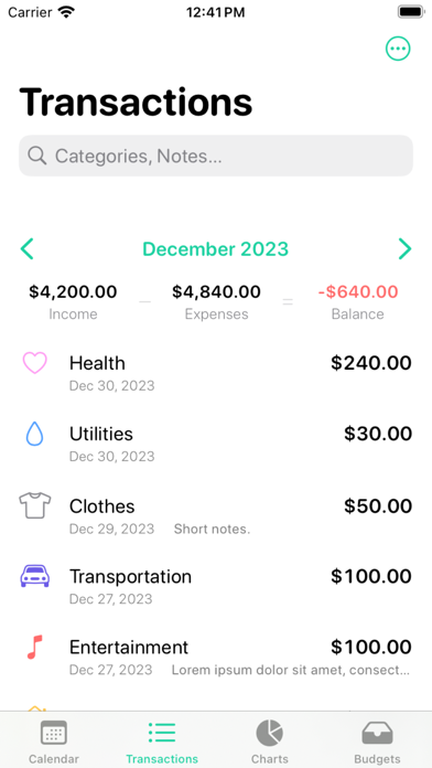 Budget Tracker: Simple Money Screenshot