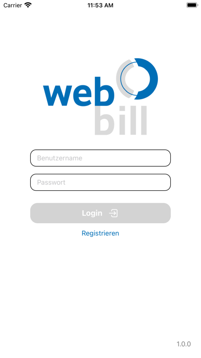 webbill Bestellung Screenshot