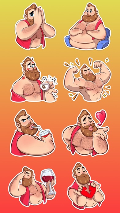 Big Bearded Man Stickers Screenshot
