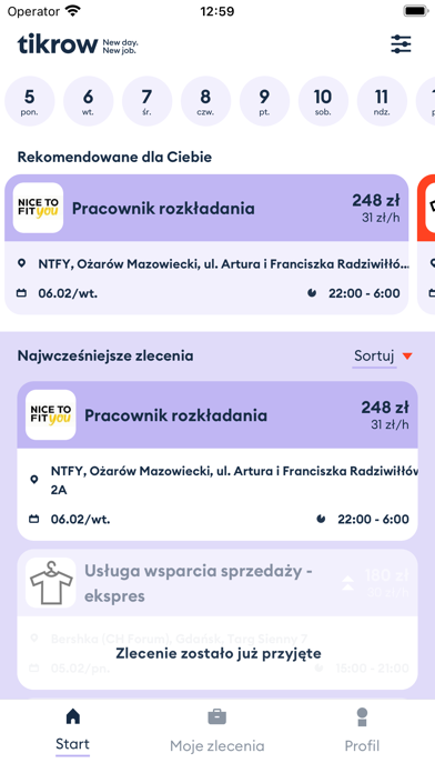 Tikrow - praca na dniówki Screenshot