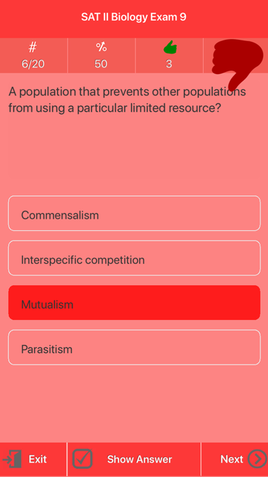 SAT 2 Biology Exam Prep Screenshot