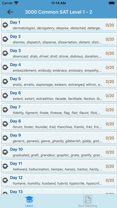 4000 SAT Vocabulary Screenshot