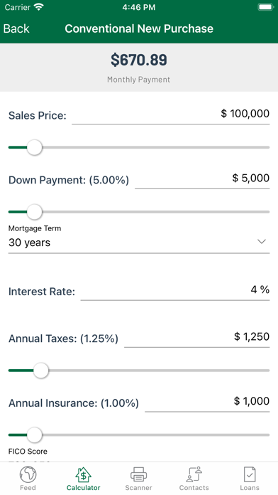 Savings Bank Mortgage Screenshot