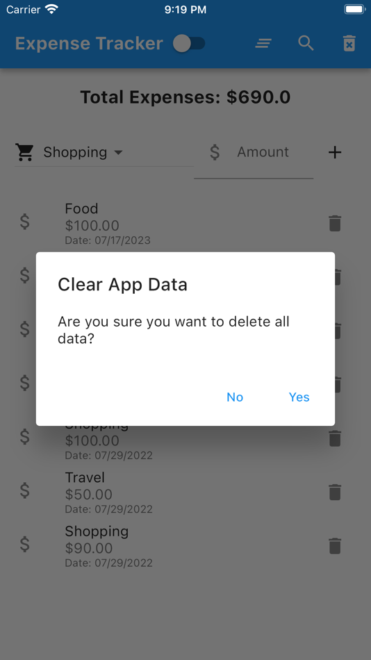 #5. Daily Expenses Calculator (iOS) Podle: MD. NASAR UDDIN REDOY
