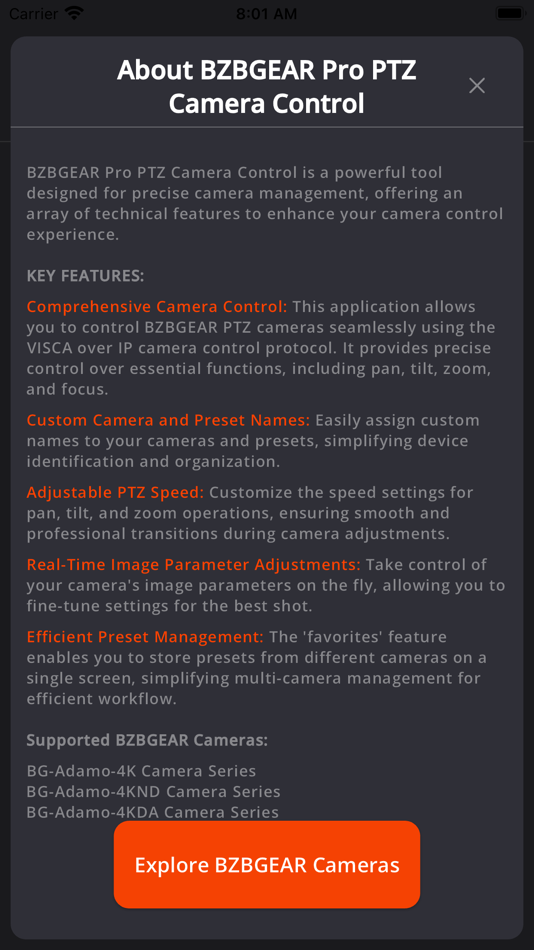 #2. BZBGEAR Pro PTZ Camera Control (macOS) 由: BZBGEAR