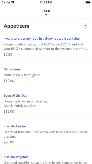 Pace Restaurant Screenshot