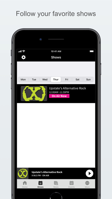 X 98.5 Screenshot