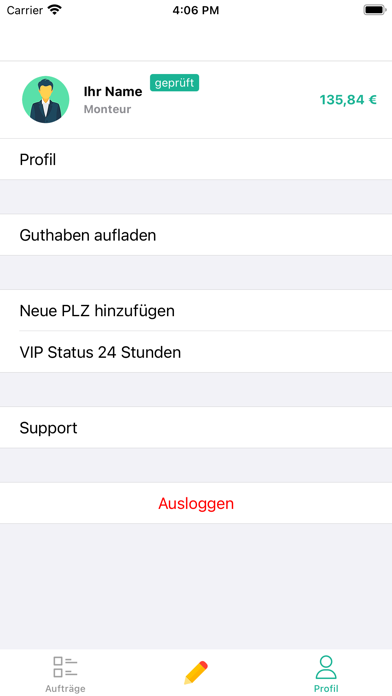 DeinAuftrag Screenshot