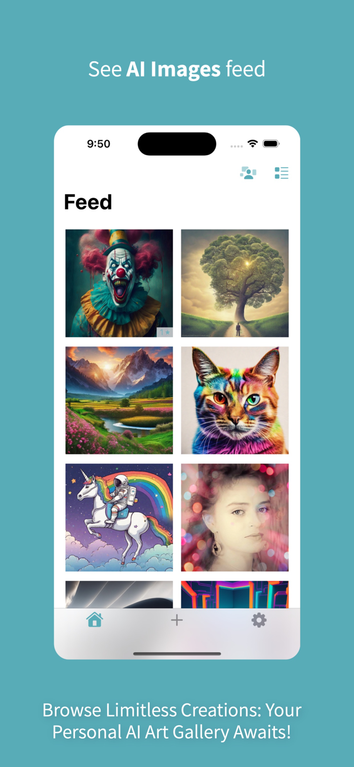 Promptum - AI images feed