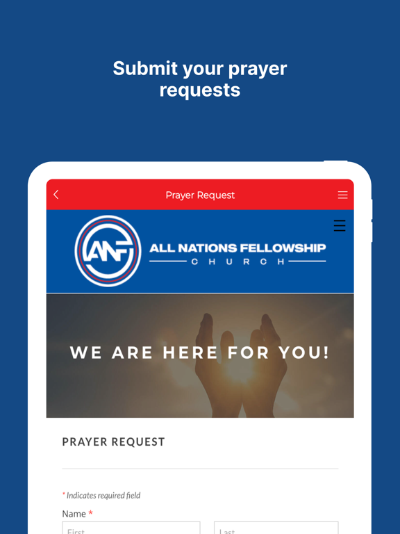 All Nations Fellowship Church iPad screenshot 4 - Lifestyle app