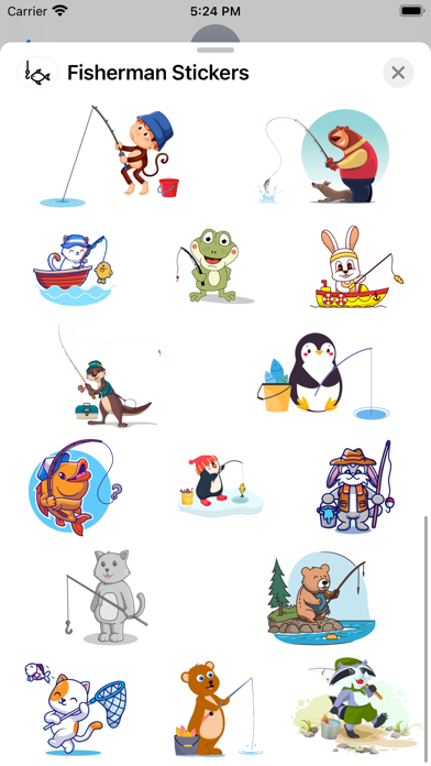 Screenshot #3 pour Fisherman Stickers