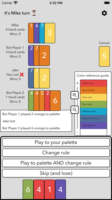 Color7 Card Game Screenshot