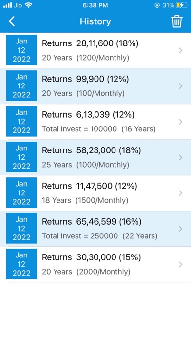 SIP Calculator - Lumpsum Screenshot