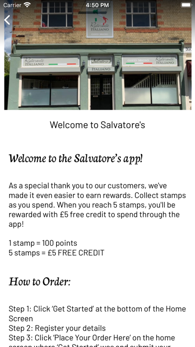 Salvatore’s Ristorante Screenshot