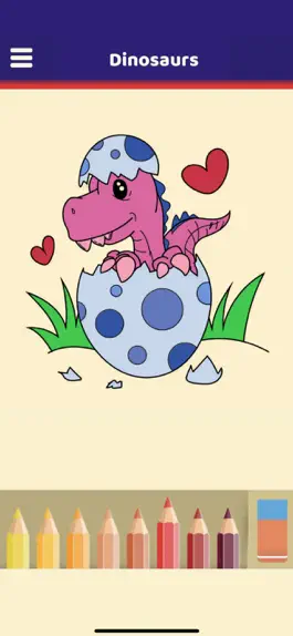 Game screenshot Lovely Dinosaurs Coloring Book apk