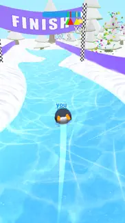 penguin snow race iphone screenshot 4