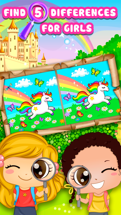 Spot 5 Differences Girls Games Screenshot