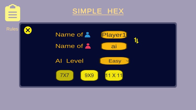 Simple Hex Board game with AI screenshot-4