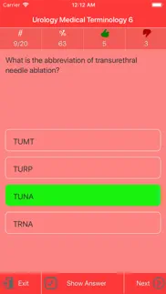 urology medical terms quiz iphone screenshot 3