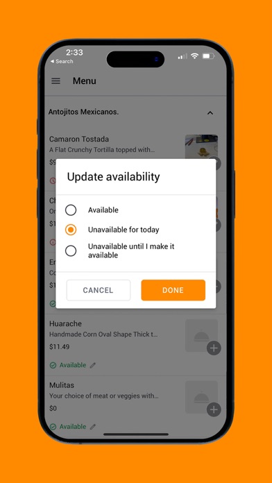 Orders.co Manager Mobile Screenshot