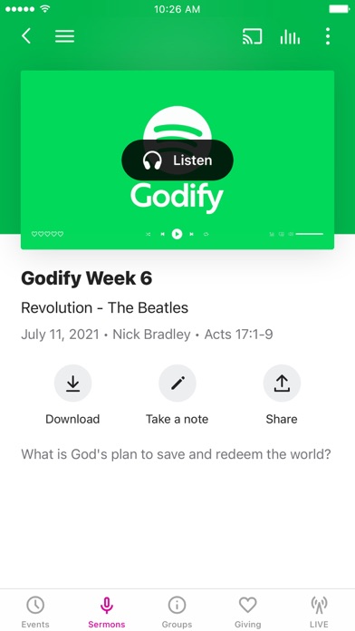 LIFE church app Screenshot