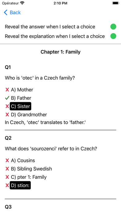 Swedish Vocabulary Exam Screenshot