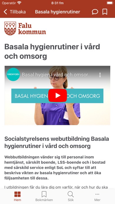 Vård och omsorg i Falu kommun Screenshot