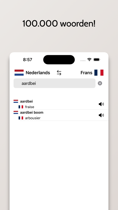 Frans/Nederlands woordenboek Screenshot