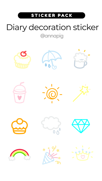 Screenshot #1 pour Diary decoration sticker