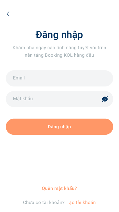 Booking KOLs Screenshot