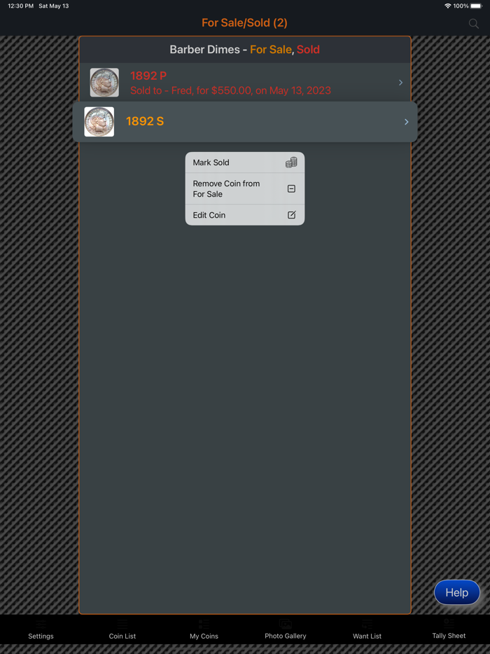 Barber Dime Collection