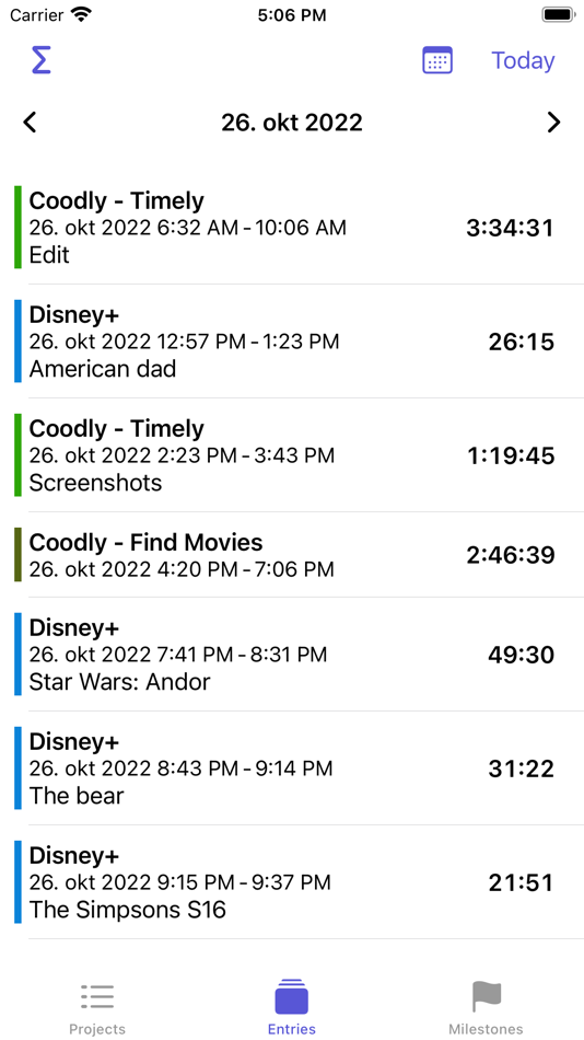 #2. YATTA - time tracking on Toggl (macOS) 由: Coodly LLC