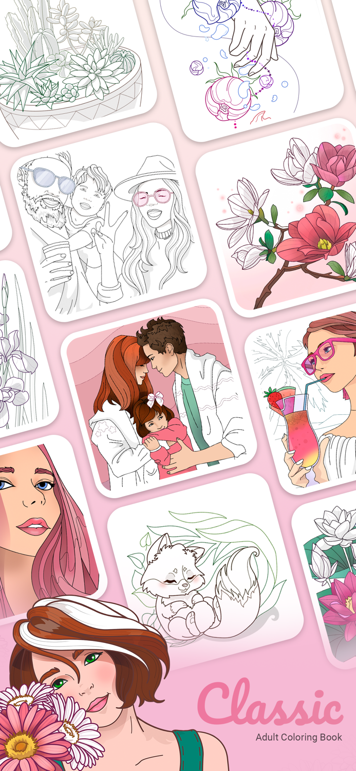 Classic Adult Coloring Book