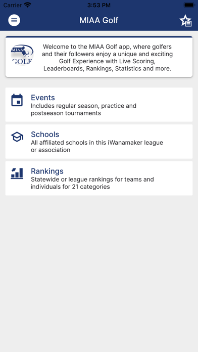 MIAA Golf Screenshot