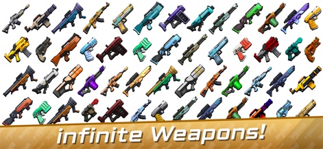 Shoot the Box: Gun Game - Explore the extensive weapon sandbox, showcasing over 45 unique weapons from classic firearms to futuristic laser guns.