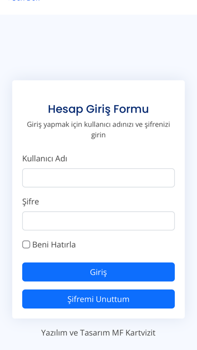 MF Djital Kartvizit Screenshot