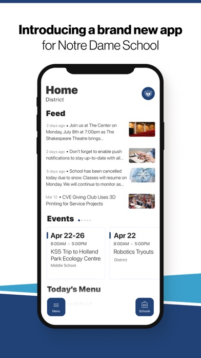 Notre Dame Catholic School, CA Screenshot