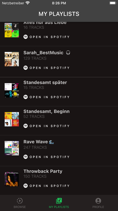 Remembered Tracks for Spotify Screenshot