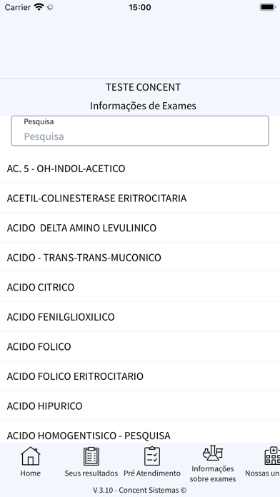 Laboratório Santa Isabel Screenshot