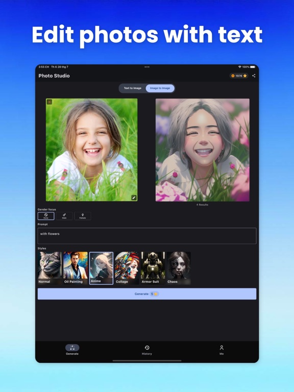 AI Photo Generator, Art Maker iPad screenshot 5 - Productivity app